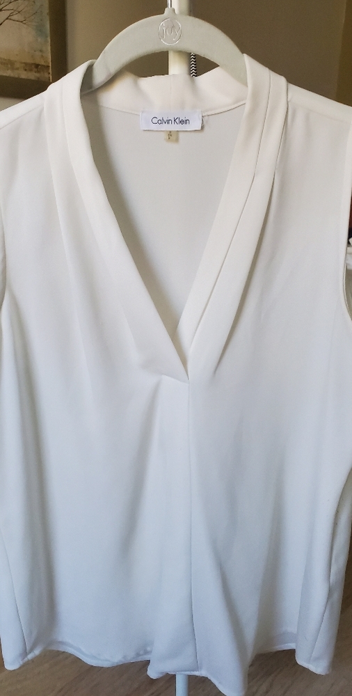 Calvin klein white blouse- Used once